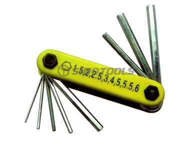 8PC Folding Allen Hex Key Set