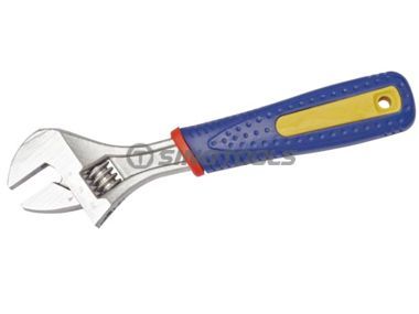 Adjustable Wrench with Three Color European Handle