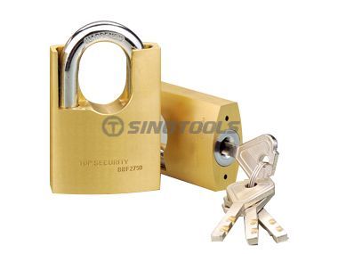 Shackle Protected Brass Disc Padlock