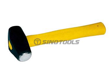 プラスチック製のハンドルを備えたアメリカ型の石打ちハンマー