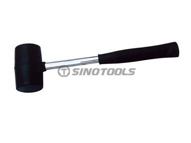 スチールハンドル付きのゴム製マレット