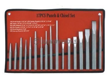 17PCs Punch & Chisel Set