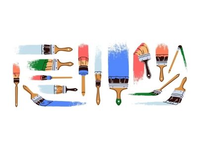 ペイント ブラシの材料の説明: 毛、ハンドル、フェルールのガイド